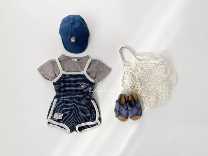 Hi Byebebe - Korean Baby Fashion - #babyboutique - Linen Stripes Sleeveless Top Bottom Set - 9