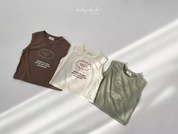 Hi Byebebe - Korean Baby Fashion - #babyboutiqueclothing - Cloud Sleeveless Tee - 2
