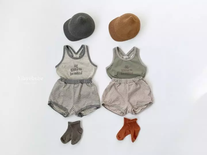 Hi Byebebe - Korean Baby Fashion - #babyboutiqueclothing - Kind Sleeveless Top Bottom Set