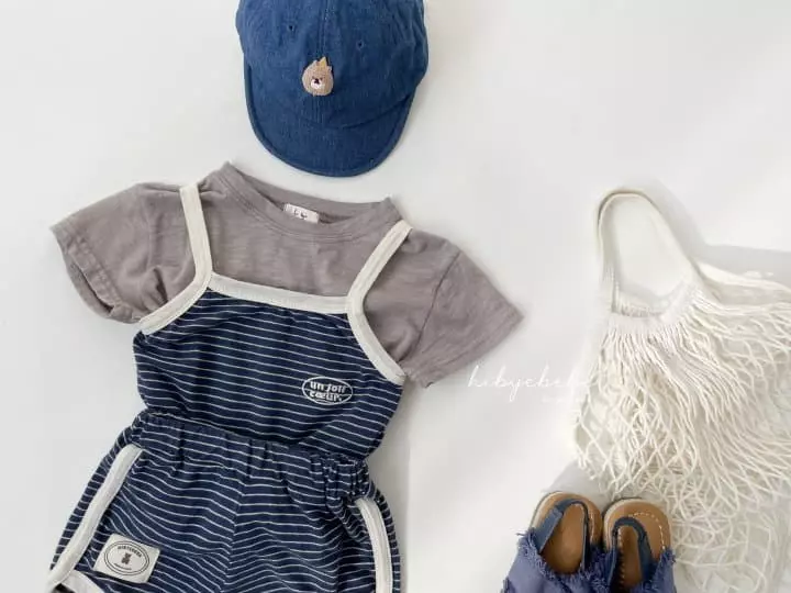 Hi Byebebe - Korean Baby Fashion - #babyboutiqueclothing - Linen Stripes Sleeveless Top Bottom Set - 10