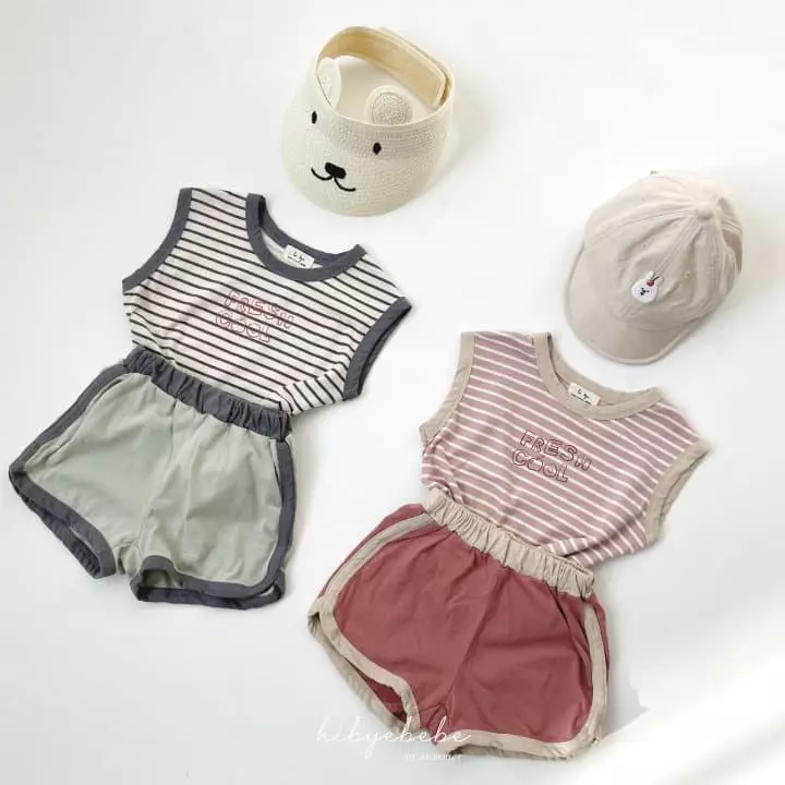 Hi Byebebe - Korean Baby Fashion - #babyfashion - Fresh Sleeveless Top Bottom Set - 10