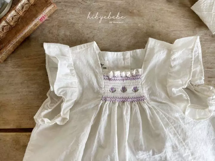 Hi Byebebe - Korean Baby Fashion - #babyfever - Flower Embrodiery Top Bottom Set - 8