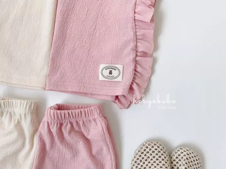 Hi Byebebe - Korean Baby Fashion - #babyfever - Macaroon Frill Top Bottom Set - 6