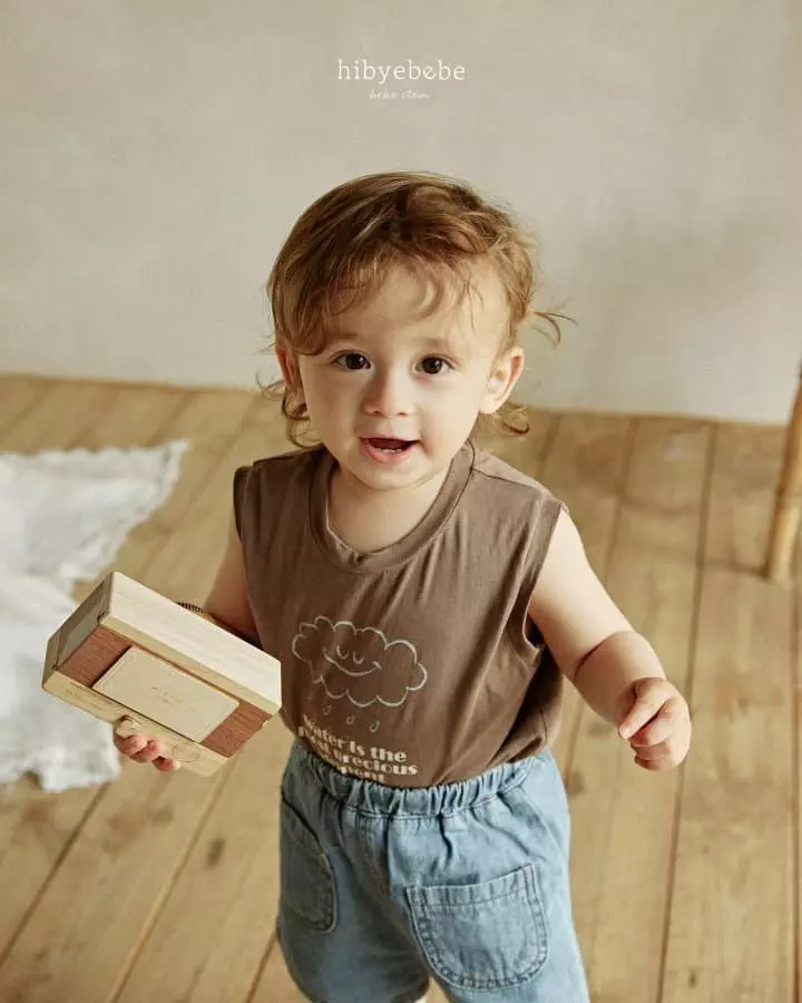 Hi Byebebe - Korean Baby Fashion - #babygirlfashion - Cloud Sleeveless Tee - 6