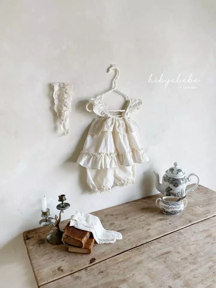 Hi Byebebe - Korean Baby Fashion - #babyoninstagram - Lala Frill Top Bottom Set - 3