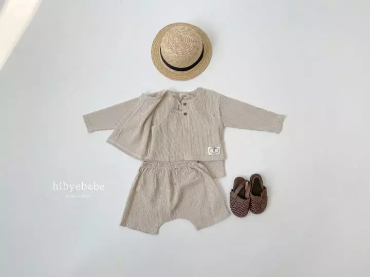 Hi Byebebe - Korean Baby Fashion - #babyootd - Coco Rinkle Top Bottom Cardigan Set - 6