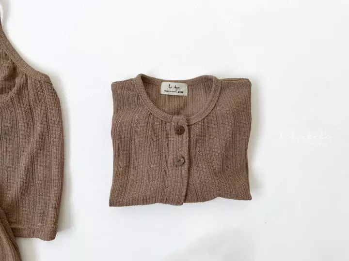 Hi Byebebe - Korean Baby Fashion - #babyootd - Cool Knit Top Bottom Cardigan Set - 5