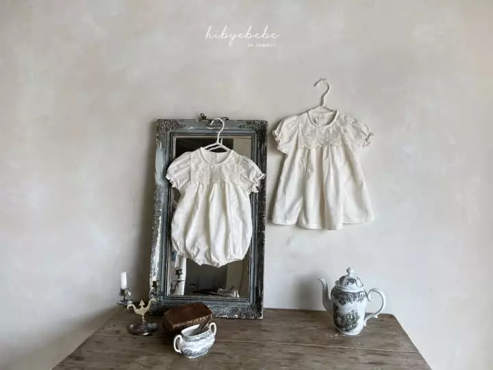 Hi Byebebe - Korean Baby Fashion - #babyoutfit - Jella Lace Collar One-piece - 5