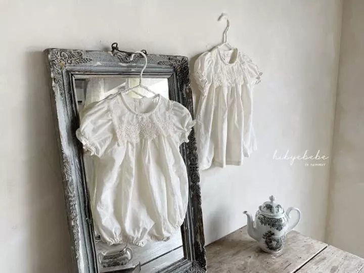 Hi Byebebe - Korean Baby Fashion - #babyoutfit - Jella Lace Collar Bodysuit - 4