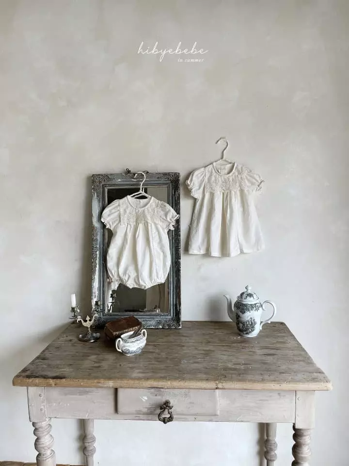 Hi Byebebe - Korean Baby Fashion - #babywear - Jella Lace Collar One-piece - 6
