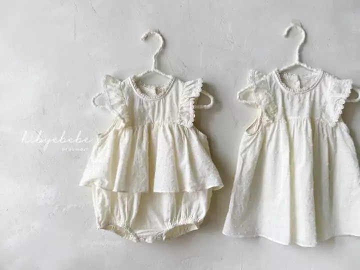 Hi Byebebe - Korean Baby Fashion - #onlinebabyboutique - Snow Flower Frill One-piece - 3