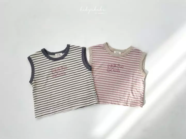 Hi Byebebe - Korean Baby Fashion - #onlinebabyshop - Fresh Sleeveless Top Bottom Set - 5