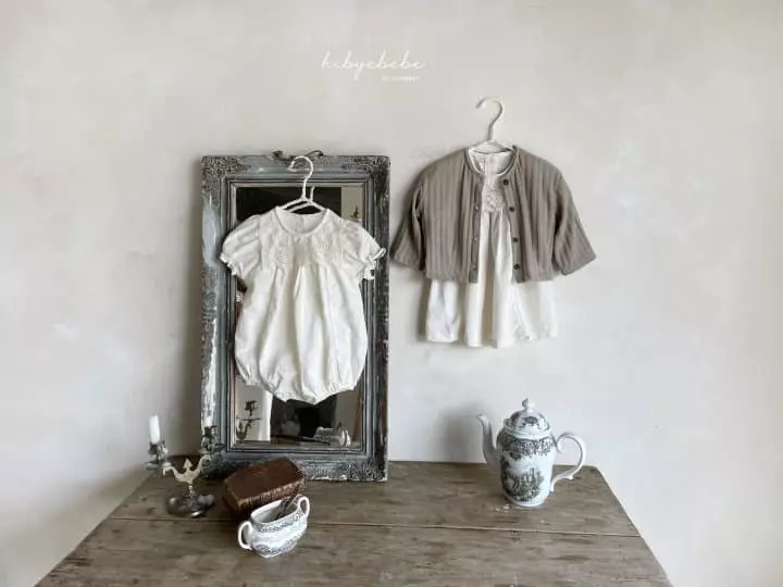 Hi Byebebe - Korean Baby Fashion - #onlinebabyshop - Jella Lace Collar Bodysuit - 7