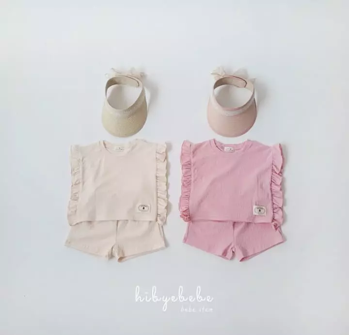 Hi Byebebe - Korean Baby Fashion - #smilingbaby - Macaroon Frill Top Bottom Set