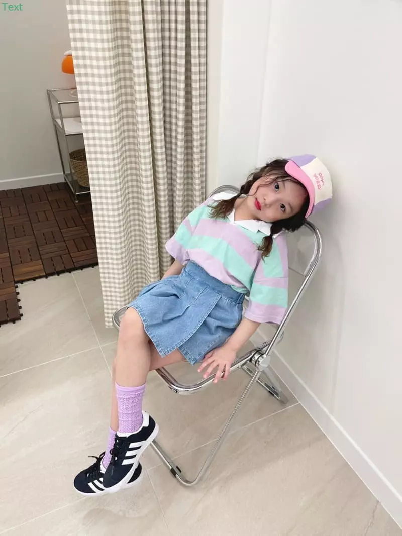 Honeybee - Korean Children Fashion - #discoveringself - Stripes Collar Tee - 6