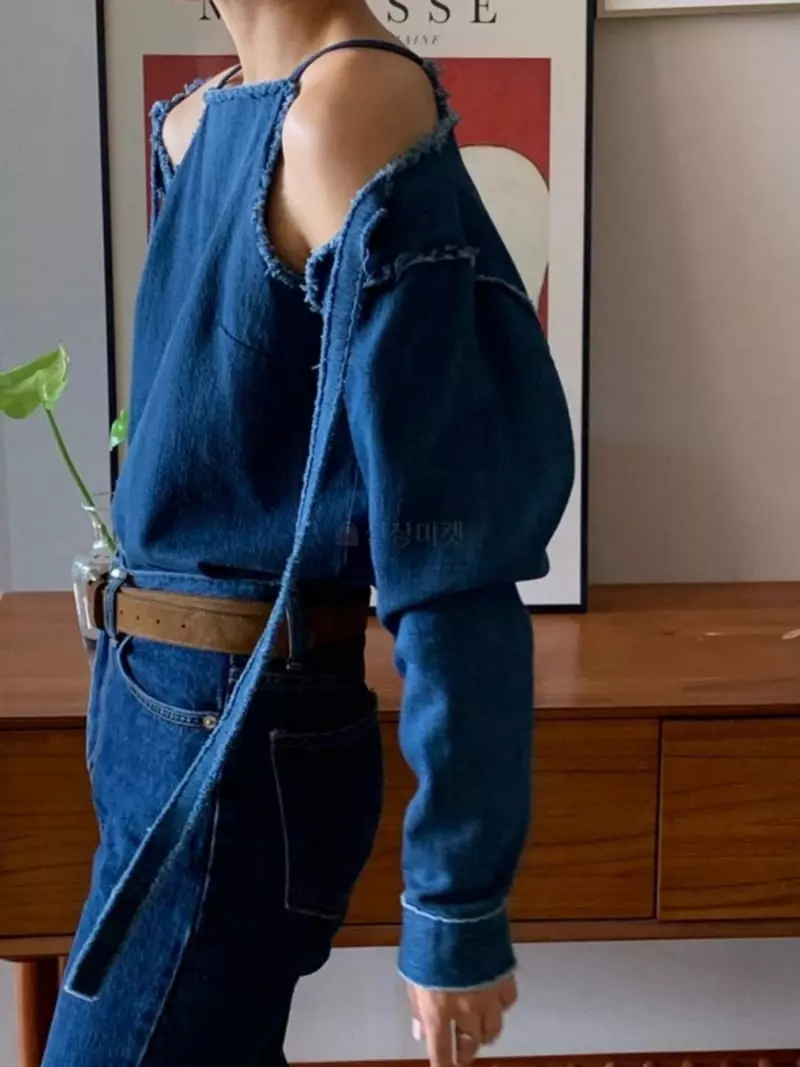 Inni - Korean Women Fashion - #momslook - Rough Denim Borelo  - 3