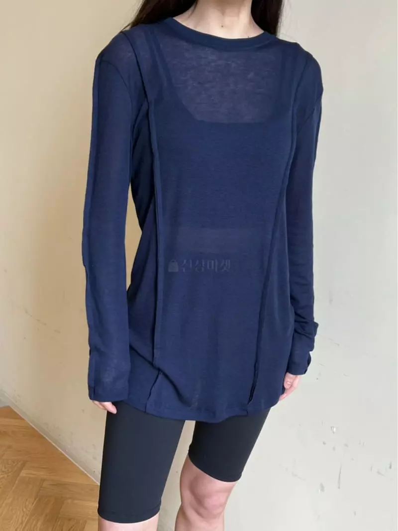 Inni - Korean Women Fashion - #momslook - Deggi Sleeves Tee - 11