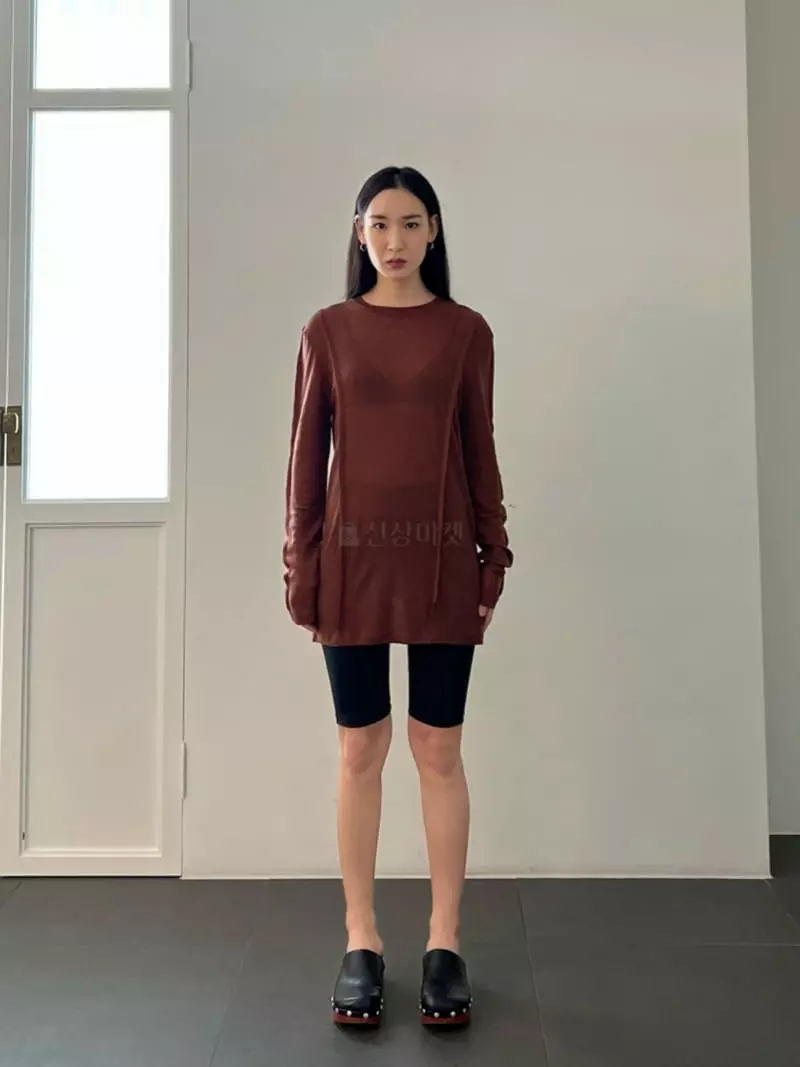 Inni - Korean Women Fashion - #momslook - Deggi Sleeves Tee - 9