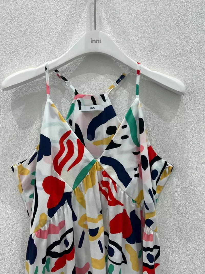 Inni - Korean Women Fashion - #pursuepretty - Heart Paint Long One-piece - 5