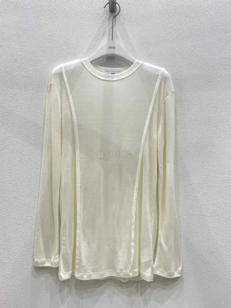 Inni - Korean Women Fashion - #vintagekidsstyle - Deggi Sleeves Tee - 2