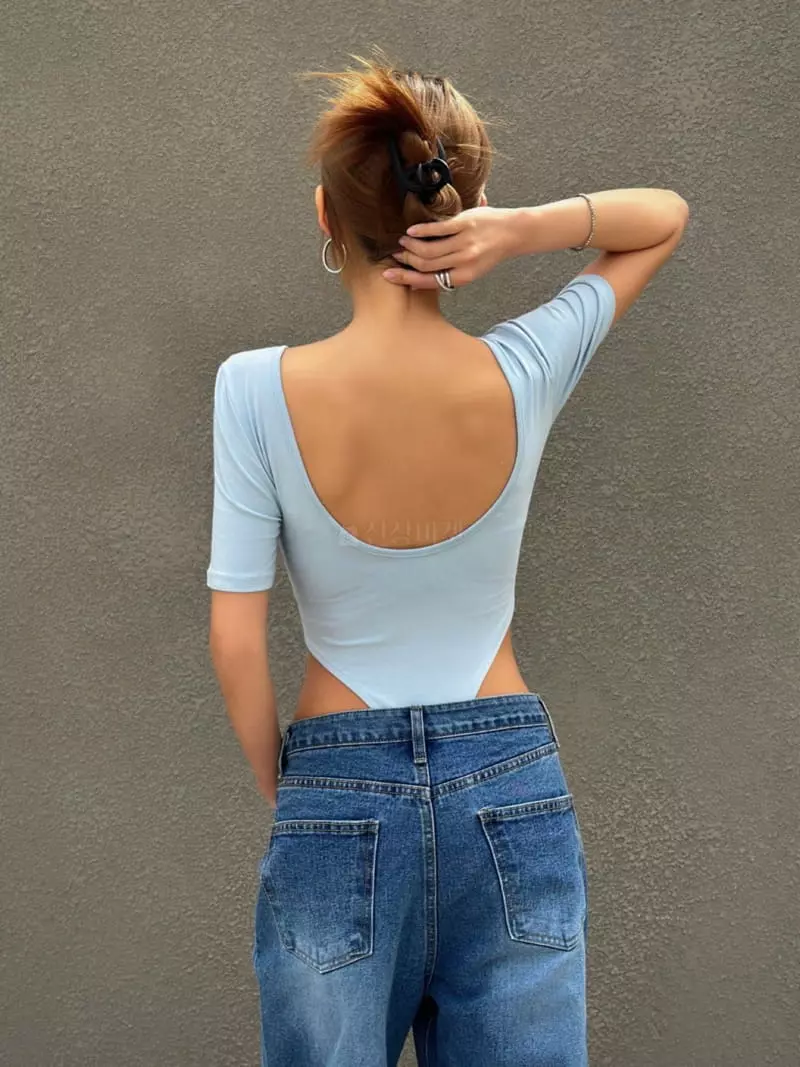 Inssense - Korean Women Fashion - #momslook - Two Way Bodysuit