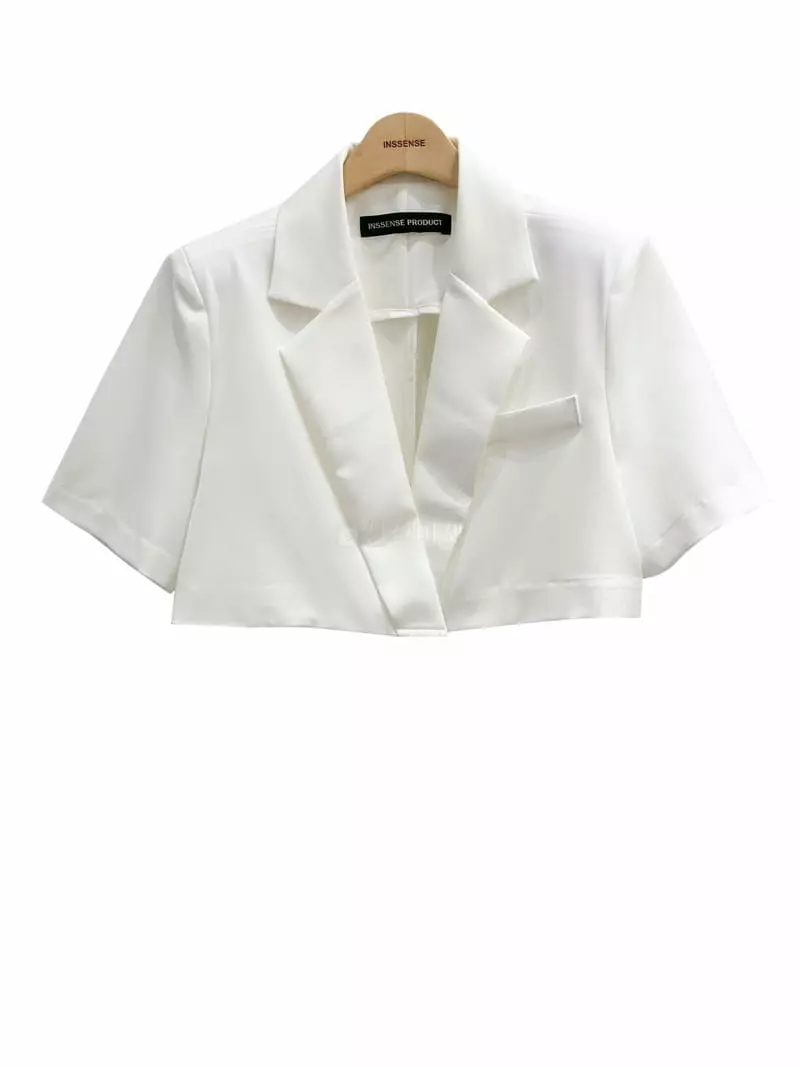 Inssense - Korean Women Fashion - #momslook - Summer Crop Jacket - 11