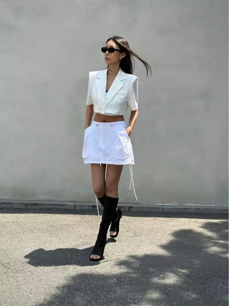Inssense - Korean Women Fashion - #shopsmall - Summer Crop Jacket - 8