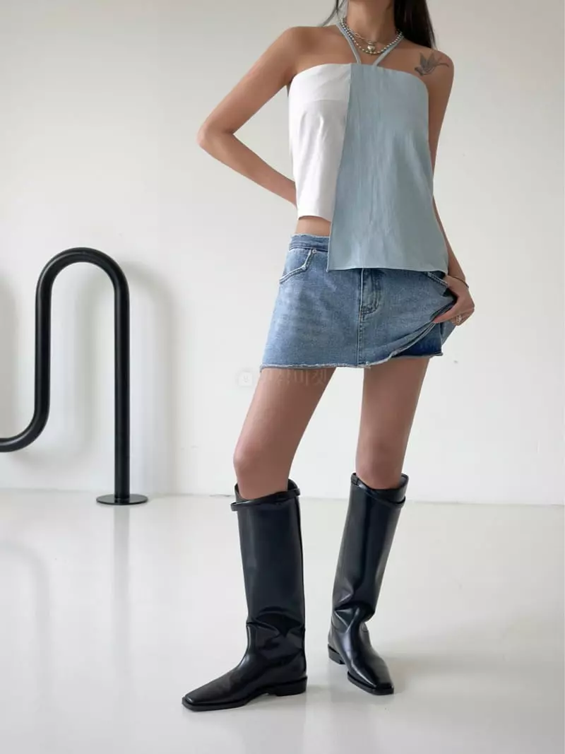 Inssense - Korean Women Fashion - #vintageinspired - Strap Top  - 2