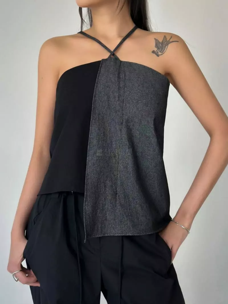 Inssense - Korean Women Fashion - #vintagekidsstyle - Strap Top  - 3