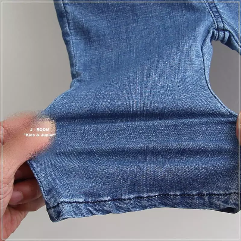 J-Room - Korean Children Fashion - #Kfashion4kids - Span Denim Cropped Jeans - 9