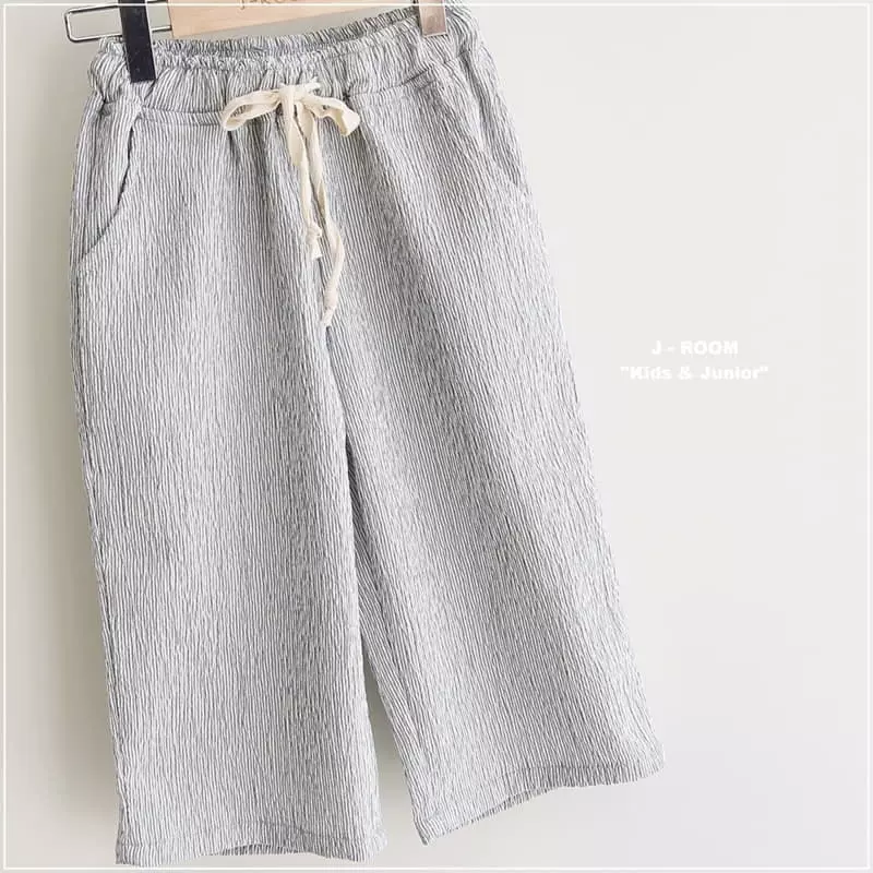 J-Room - Korean Children Fashion - #childofig - Stripes Cropped Pants - 2
