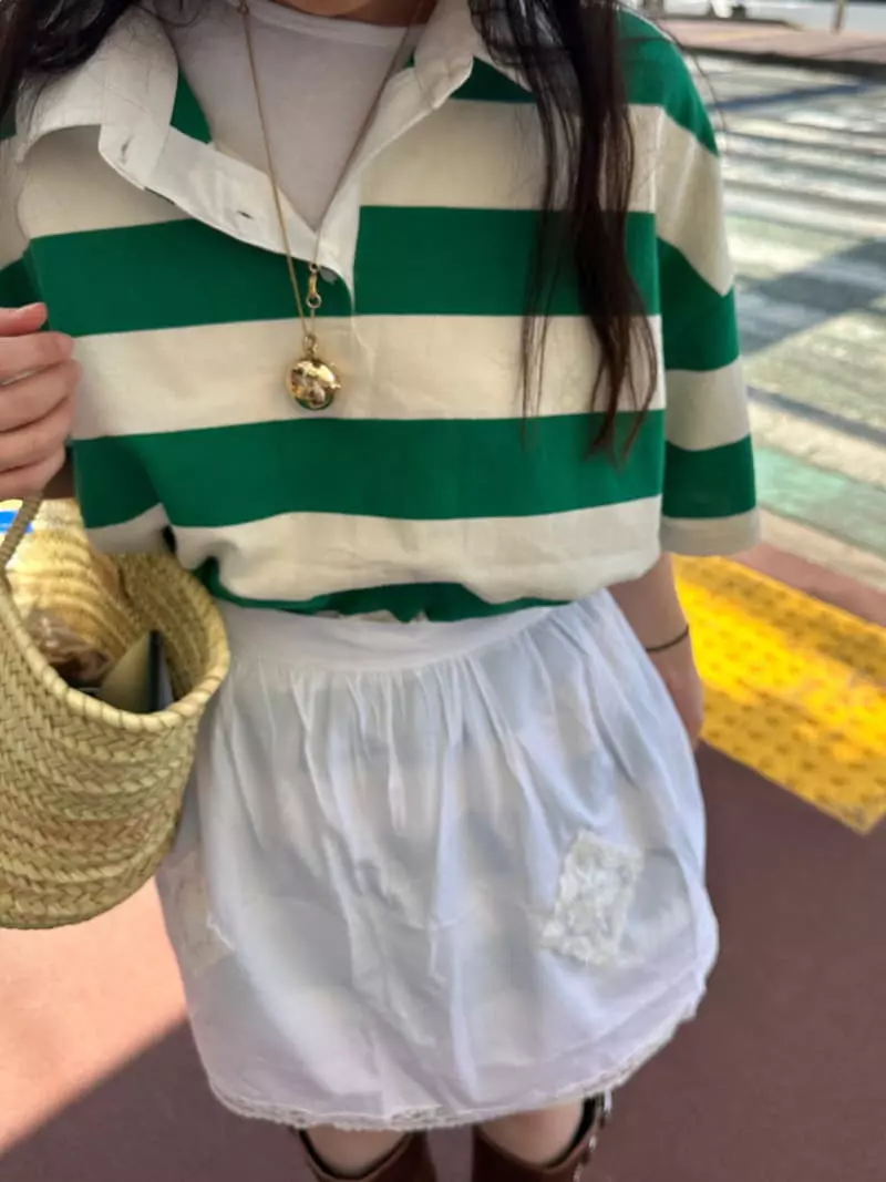 Jejeunosity - Korean Women Fashion - #pursuepretty - Mom Mas Collar Tee - 7