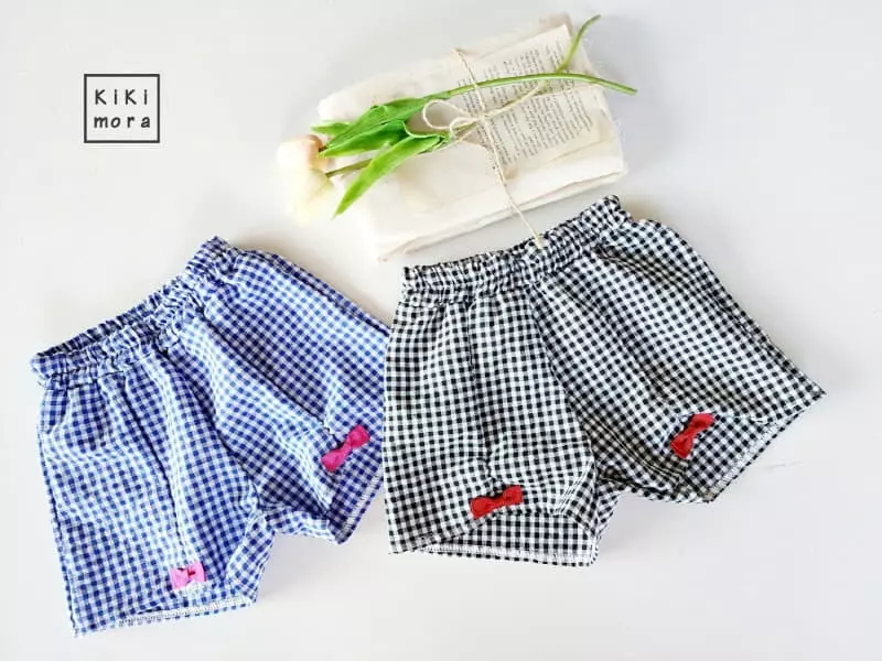 Kikimora - Korean Children Fashion - #littlefashionista - Check Ribbon Shorts - 8