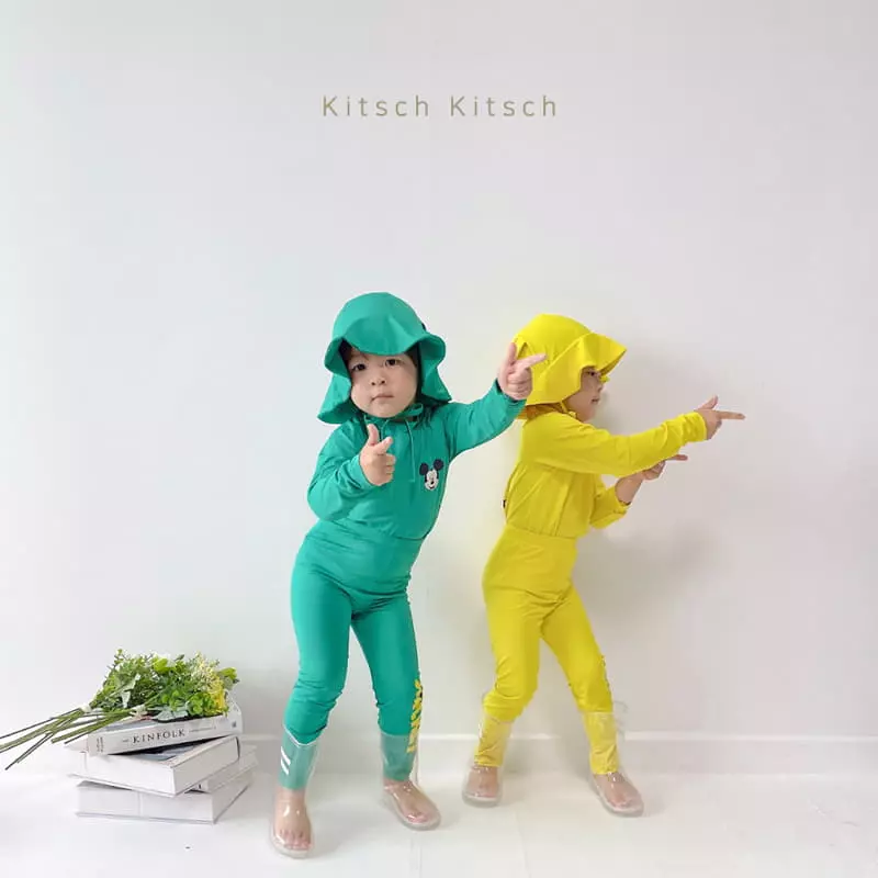 Kitsch Kitsch - Korean Children Fashion - #minifashionista - U and Me Swim MM Top Bottom Set with Hat - 7
