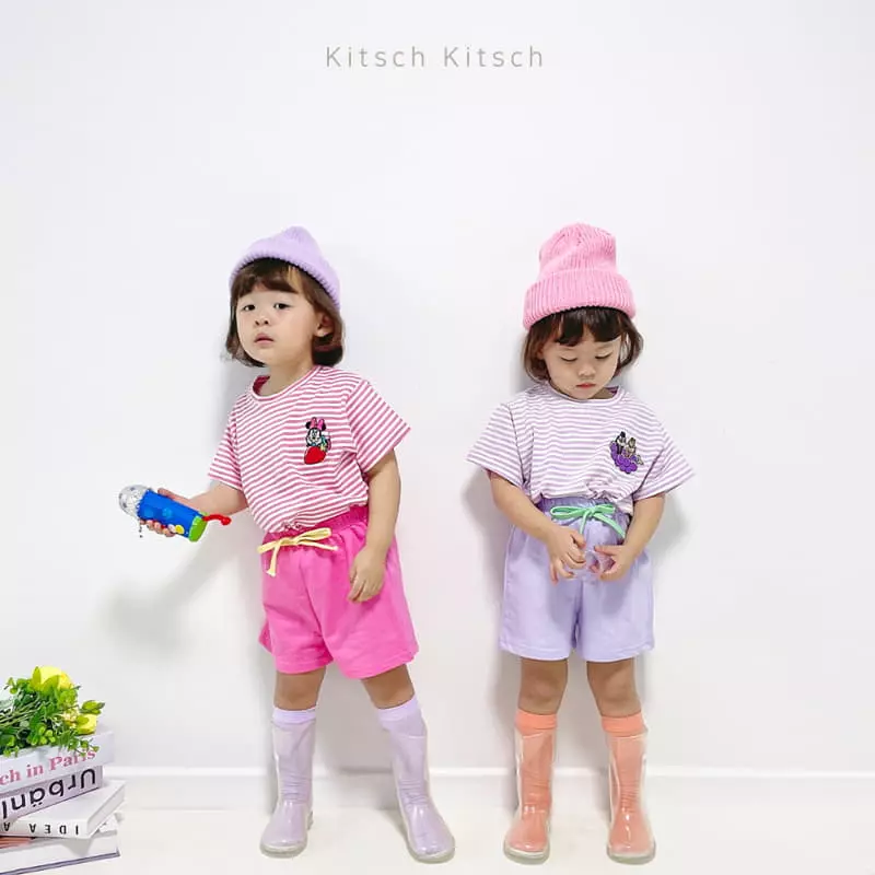 Kitsch Kitsch - Korean Children Fashion - #toddlerclothing - D Summer Fruit Stripes Top Bottom Set - 8