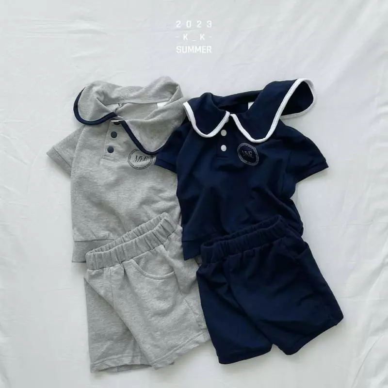 Kk - Korean Children Fashion - #Kfashion4kids - Eddie Top Bottom Set