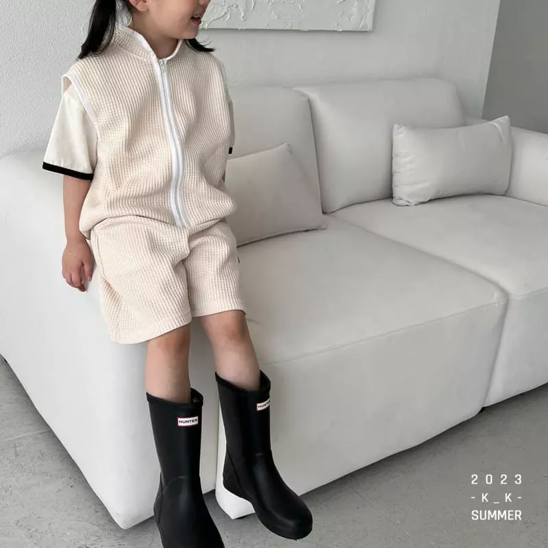 Kk - Korean Children Fashion - #prettylittlegirls - Joy Top Bottom Set - 4