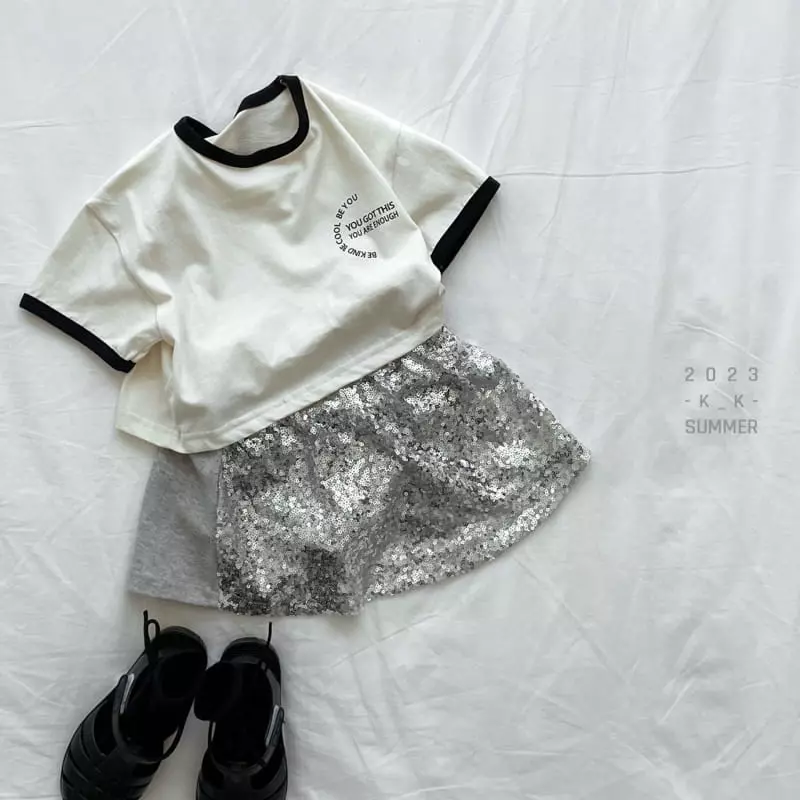 Kk - Korean Children Fashion - #designkidswear - bling Skirt Pants - 2