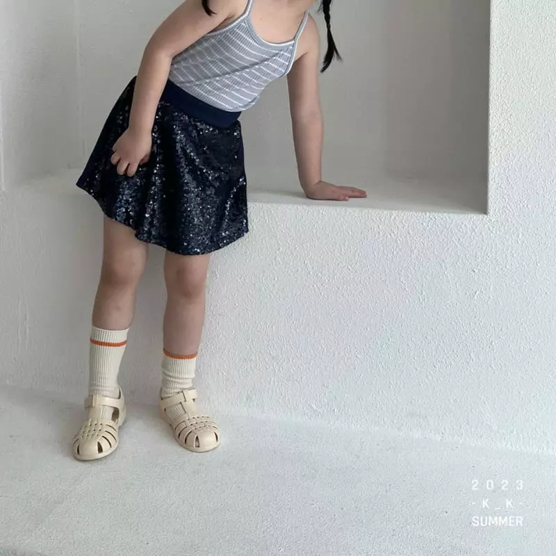 Kk - Korean Children Fashion - #kidsshorts - bling Skirt Pants - 5