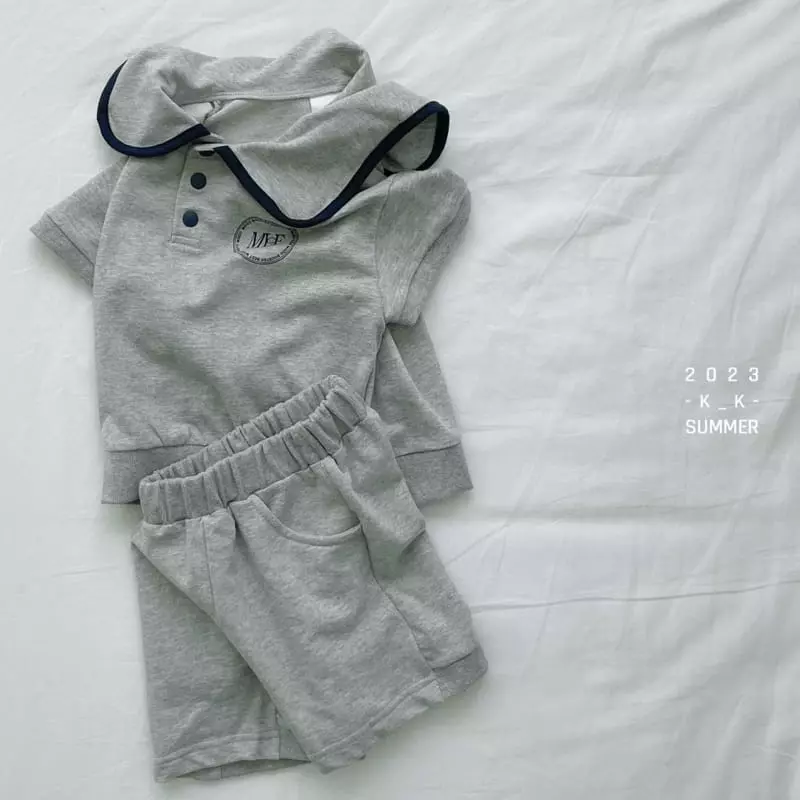 Kk - Korean Children Fashion - #magicofchildhood - Eddie Top Bottom Set - 3