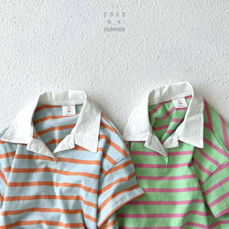 Kk - Korean Children Fashion - #minifashionista - From Collar Tee - 3