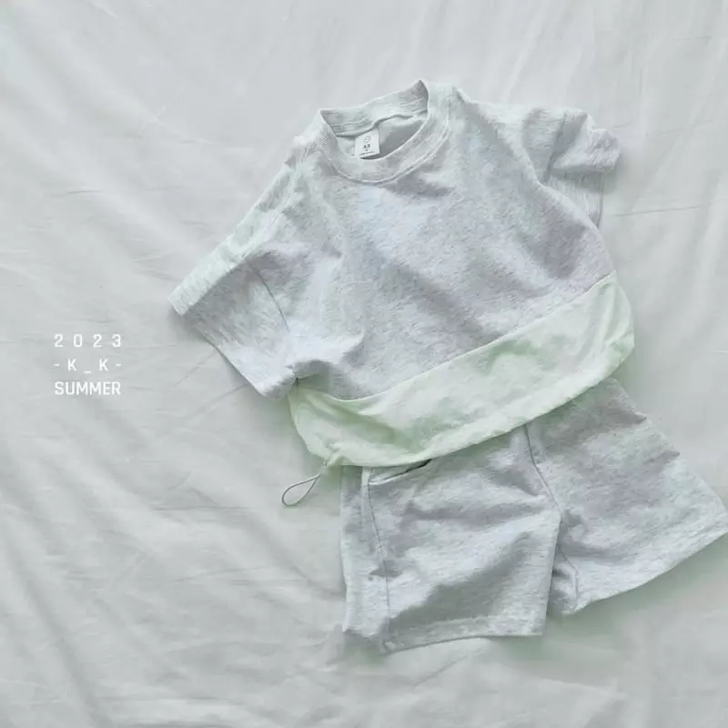 Kk - Korean Children Fashion - #minifashionista - Off Top Bottom Set - 4