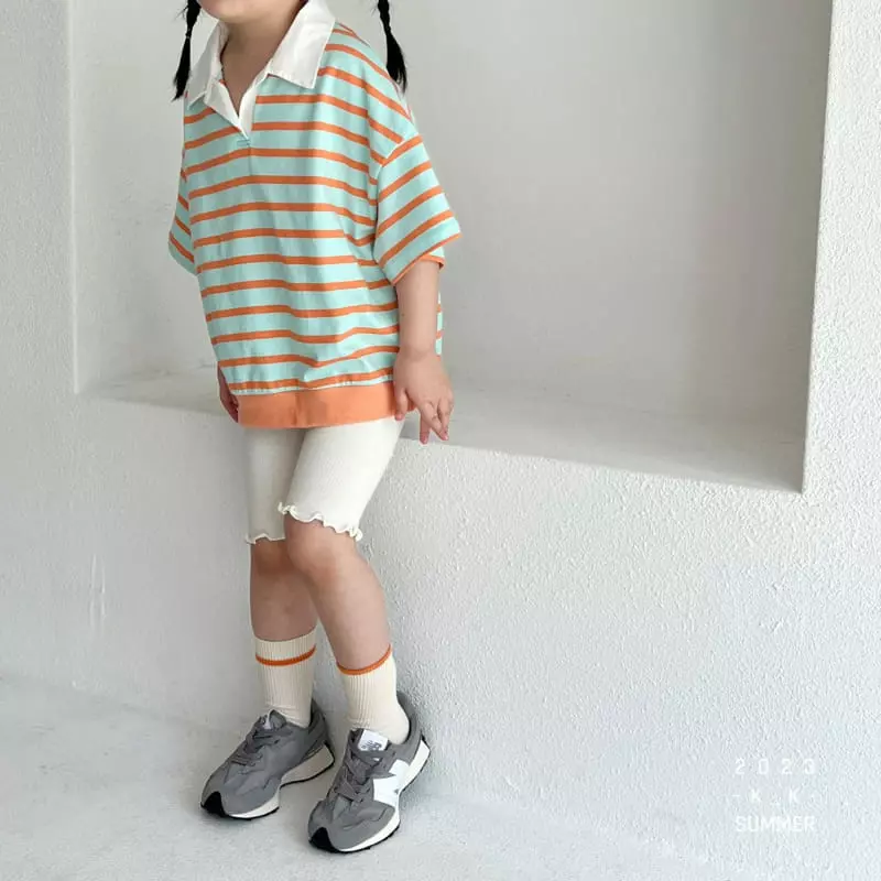 Kk - Korean Children Fashion - #todddlerfashion - From Collar Tee - 5