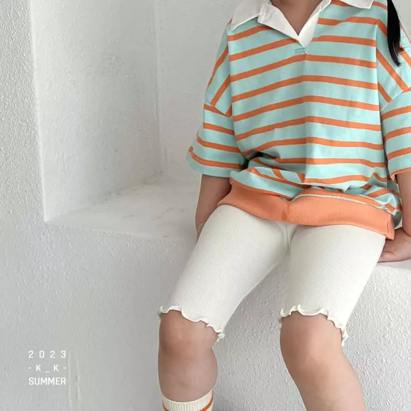 Kk - Korean Children Fashion - #toddlerclothing - From Collar Tee - 6