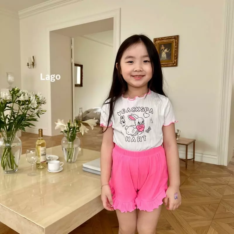 Lago - Korean Children Fashion - #kidsshorts - Rabbit Top Bottom Set - 3