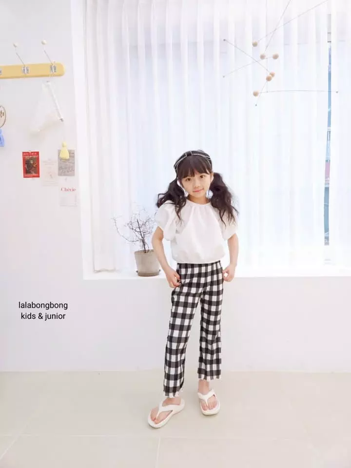 Lalabongbong - Korean Children Fashion - #kidzfashiontrend - Check Pleat Pants - 4