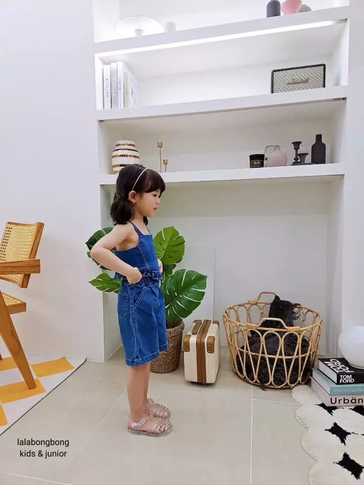 Lalabongbong - Korean Children Fashion - #Kfashion4kids - Denim Frill Top - 10