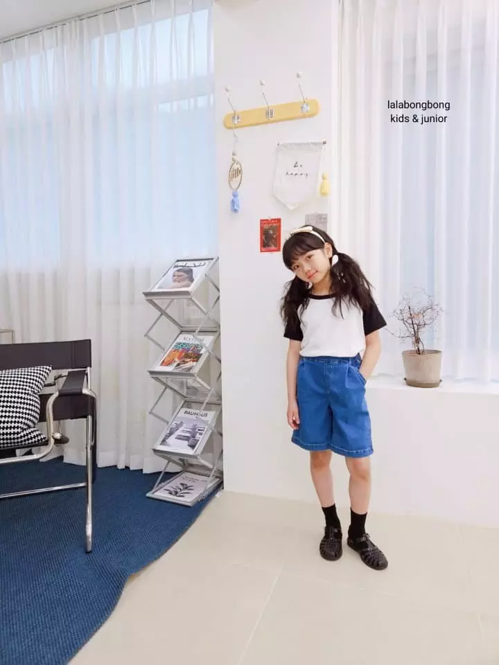 Lalabongbong - Korean Children Fashion - #minifashionista - Basic Jeans Shorts