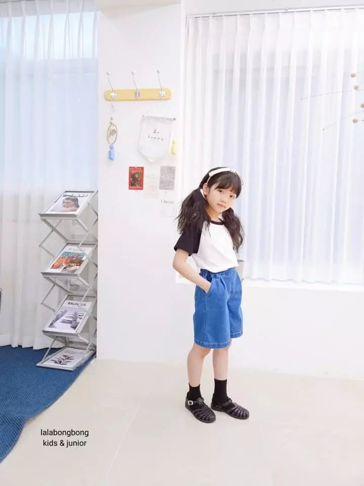 Lalabongbong - Korean Children Fashion - #todddlerfashion - Basic Jeans Shorts - 4