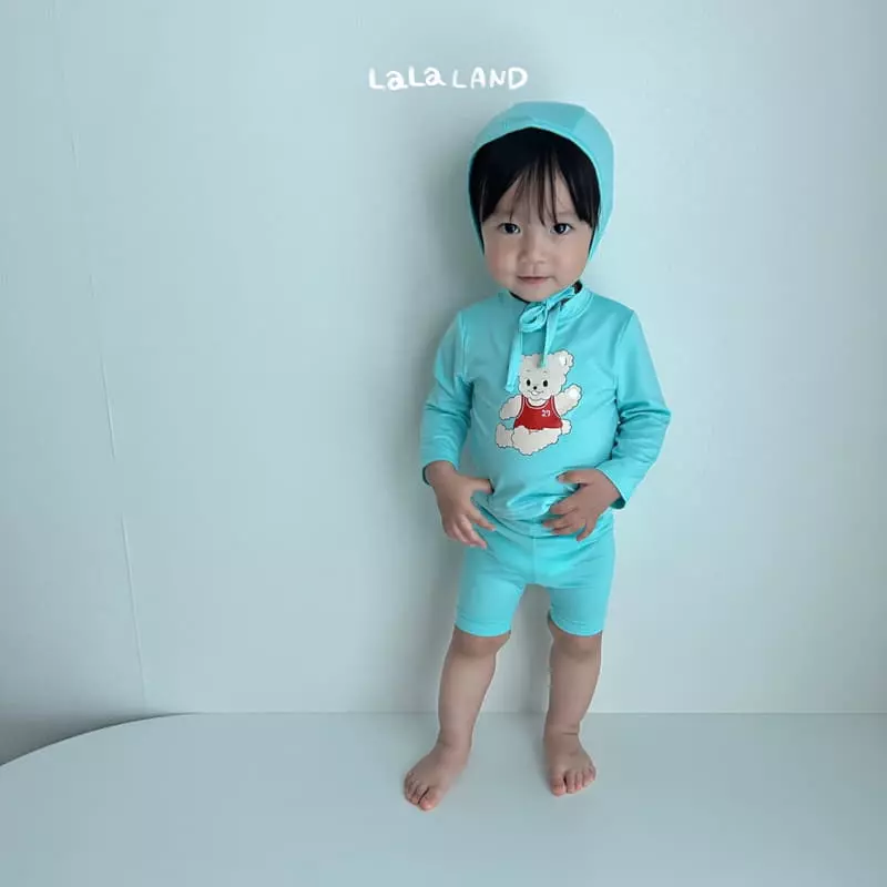 Lalaland - Korean Baby Fashion - #babyfashion - Bebe Bear Swimwear with Hat - 12